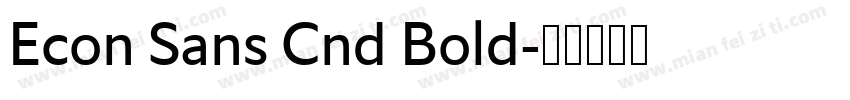 Econ Sans Cnd Bold字体转换